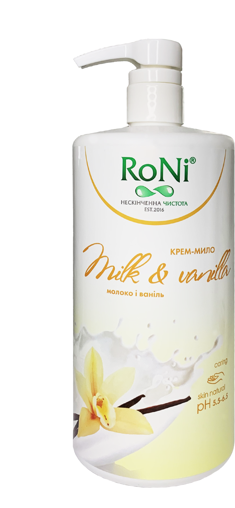 Крем-мило RONI Milk&vanilla 1000г дозатор